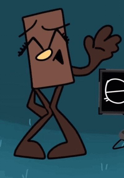 A Cartoon Character Is Standing Next To A Blackboard With A Fish On It GIF
