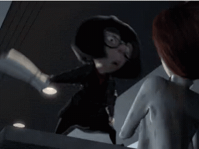 A Cartoon Character Is Standing Next To Another Cartoon Character Holding A Bat . GIF