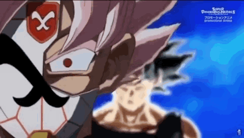 A Cartoon Character Is Standing Next To Another Cartoon Character In A Mask . GIF