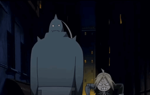A Cartoon Character Is Standing Next To Another Character With A Very Angry Face GIF