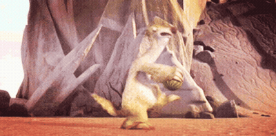 A Cartoon Character Is Standing On Its Hind Legs Holding A Watermelon GIF