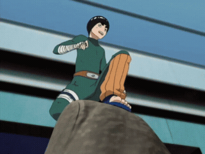 A Cartoon Character Is Standing On Top Of A Rock With His Foot On It GIF