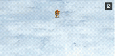 A Cartoon Character Is Standing On Top Of A Snow Covered Hill . GIF