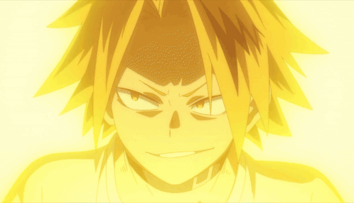 A Cartoon Character Is Surrounded By A Yellow Light GIF