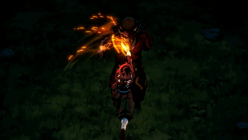 A Cartoon Character Is Surrounded By Flames And Smoke GIF
