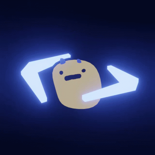 A Cartoon Character Is Surrounded By Glowing Lines And A Glowing Arrow GIF