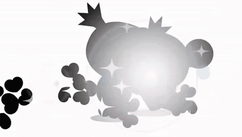 A Cartoon Character Is Surrounded By Red Hearts And A Star GIF