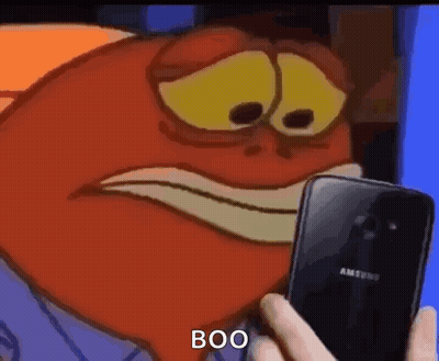 A Cartoon Character Is Taking A Picture Of Himself With A Samsung Phone . GIF
