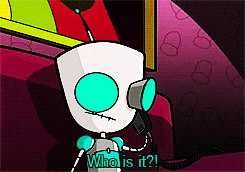 A Cartoon Character Is Talking On A Phone And Says Who Is It GIF