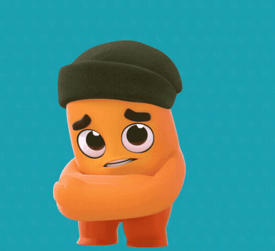 A Cartoon Character Is Wearing A Beanie And Has A Spiral On His Chest GIF