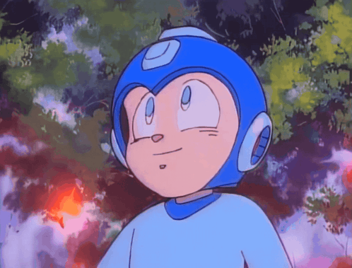A Cartoon Character Is Wearing A Blue Helmet With A White Circle On It GIF