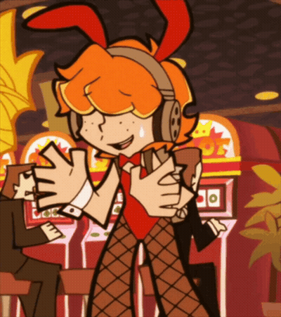 A Cartoon Character Is Wearing A Bunny Outfit GIF
