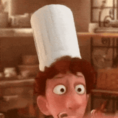 A Cartoon Character Is Wearing A Chef 'S Hat And Making A Face . GIF
