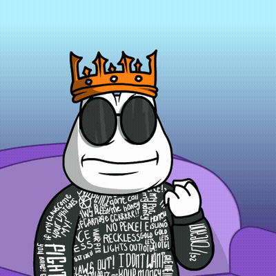 A Cartoon Character Is Wearing A Crown And Sunglasses And Has A Sweatshirt That Says I Dont Want GIF