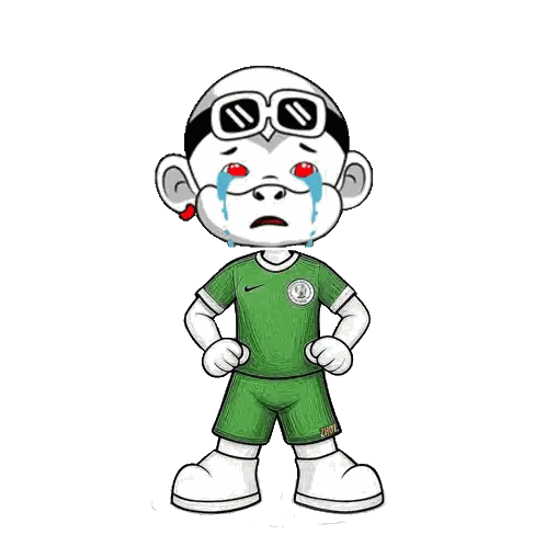 A Cartoon Character Is Wearing A Green Nike Shirt And Shorts Sticker