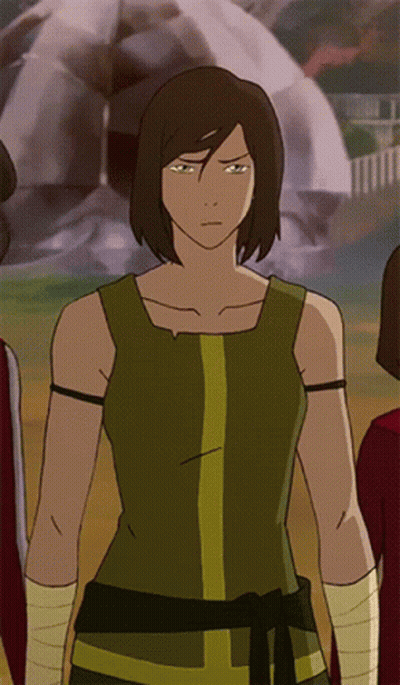 A Cartoon Character Is Wearing A Green Tank Top GIF