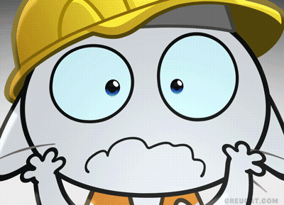 A Cartoon Character Is Wearing A Hard Hat And Has The Website Creunit.com In The Lower Right Corner GIF