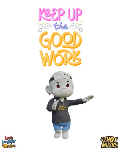 A Cartoon Character Is Wearing A Hoodie That Says ' Zhot ' On It GIF