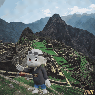 A Cartoon Character Is Wearing A Hoodie That Says ' Zhout ' On It GIF