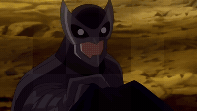 A Cartoon Character Is Wearing A Owl Mask And Standing In The Dirt GIF