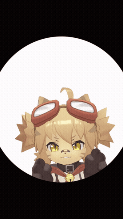 A Cartoon Character Is Wearing A Pair Of Goggles And A Bell Around His Neck GIF