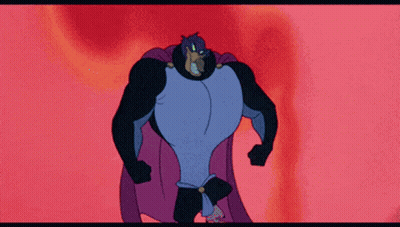 A Cartoon Character Is Wearing A Purple Cape And Mask GIF