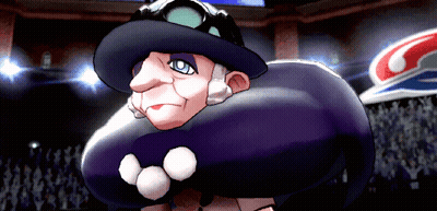 A Cartoon Character Is Wearing A Purple Hat And A Purple Sweater GIF