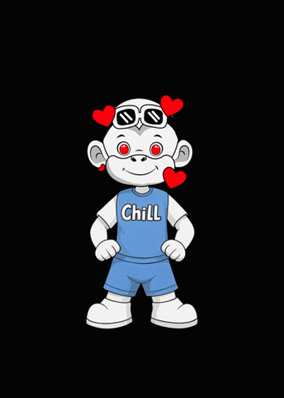 A Cartoon Character Is Wearing A Shirt That Says Chill GIF