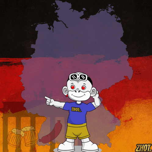 A Cartoon Character Is Wearing A Shirt That Says ' Ihot ' On It GIF