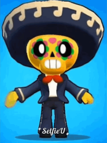 A Cartoon Character Is Wearing A Sombrero And A Suit And Has Selfie U Written On The Bottom GIF