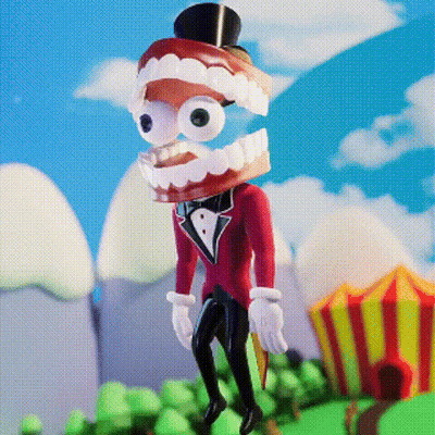 A Cartoon Character Is Wearing A Top Hat And Holding A Ice Cream Cone . GIF