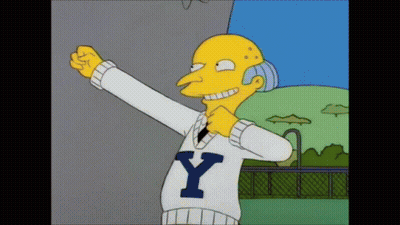 A Cartoon Character Is Wearing A White Sweater With The Letter Y On It GIF