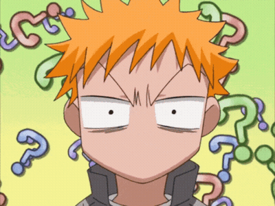 A Cartoon Character Making A Funny Face With Question Marks Around Him GIF