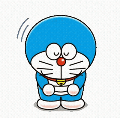A Cartoon Character Named Doraemon Is Standing With His Arms In The Air GIF