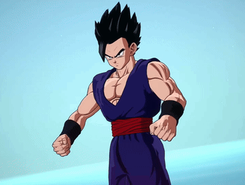 A Cartoon Character Named Gohan Says " It 'S Been A While Since Our Last Match... Let 'S Have Some Fun " GIF