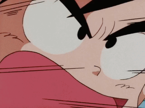 A Cartoon Character Named Goku Is Running With A Sword GIF