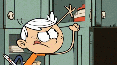 A Cartoon Character Named Lincoln From The Loud House Is Standing In A Kitchen GIF