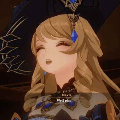 A Cartoon Character Named Navia Is Wearing A Hat GIF