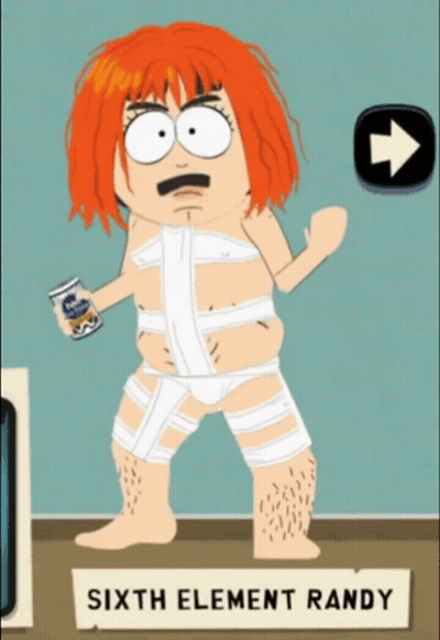 A Cartoon Character Named Sixth Element Randy Is Wrapped In Bandages GIF