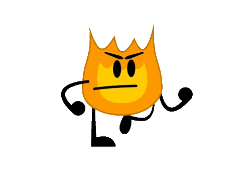 A Cartoon Character Of A Fire With A Crown On His Head Sticker