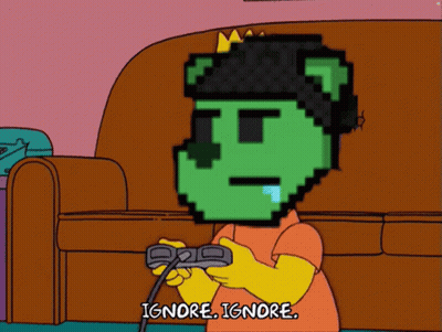 A Cartoon Character Playing A Video Game With The Words Ignore Ignore GIF