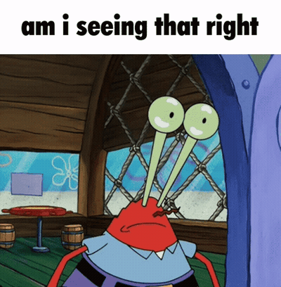 A Cartoon Character Says " Am I Seeing That Right " In Front Of A Window GIF