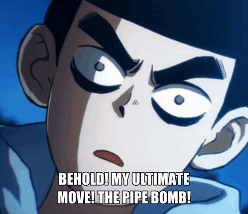 A Cartoon Character Says " Behold My Ultimate Move " GIF