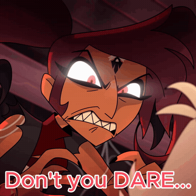 A Cartoon Character Says " Do N't You Dare " While Making An Angry Face GIF