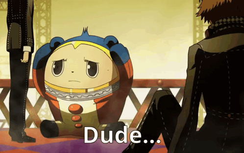 A Cartoon Character Says Dude While Sitting On A Couch GIF
