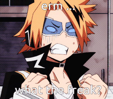 A Cartoon Character Says Erm What The Freak While Wearing A Mask GIF
