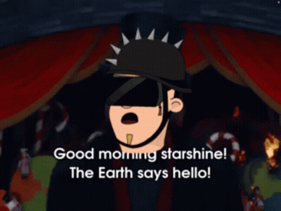 A Cartoon Character Says Good Morning Starshine GIF