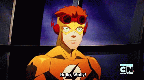 A Cartoon Character Says " Hello Wally " In Front Of A Cn Logo GIF