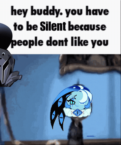 A Cartoon Character Says Hey Buddy You Have To Be Silent Because People Do N't Like You GIF
