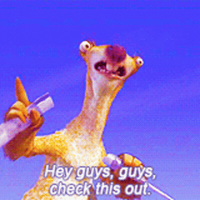 A Cartoon Character Says Hey Guys Guys Check This Out .. GIF